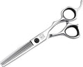 Fenice Peak Professional Straight Hair Cutting Scissors 6'' Barber Haircut Shears with Sharp Razor Edge 440C Hair Scissors with Ergonomic Design for Salon and Home User.
