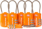 6 Pack TSA Approved Travel Combination Cable Luggage Locks by TravelMore
