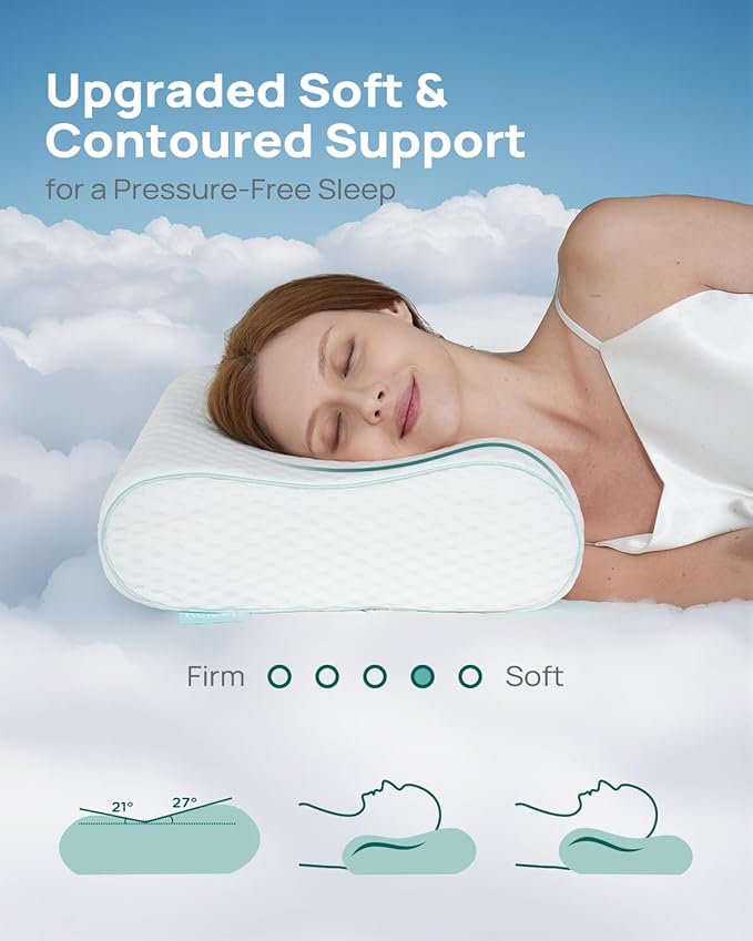 Memory Foam Neck Pillow for Pain Relief – Adjustable Contour, Portable & - Image 5