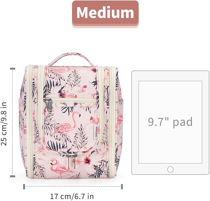 Narwey Small Hanging Toiletry Bag Women Travel Makeup Bag Organizer Toiletries - Image 7