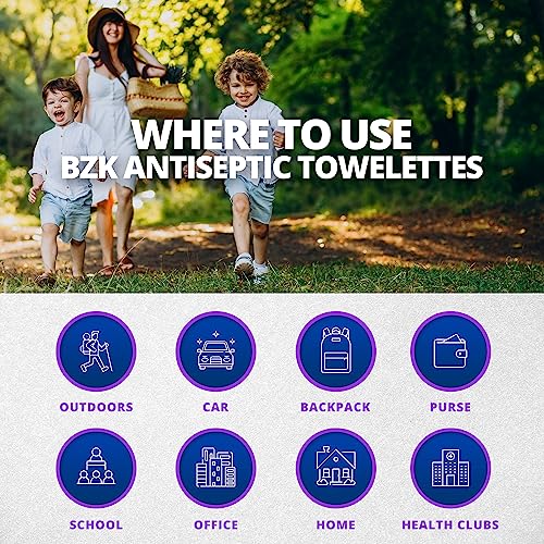 Hand Wipes – (Pack of 100) Benzalkonium Chloride Swabs Individual BZK Single-Use Packets by MEDca (100 Count (Pack of 1))