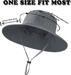 Rosoz Sun Hat for Men Women Boonie Bucket Hat Wide Brim Breathable Cooling - Image 6