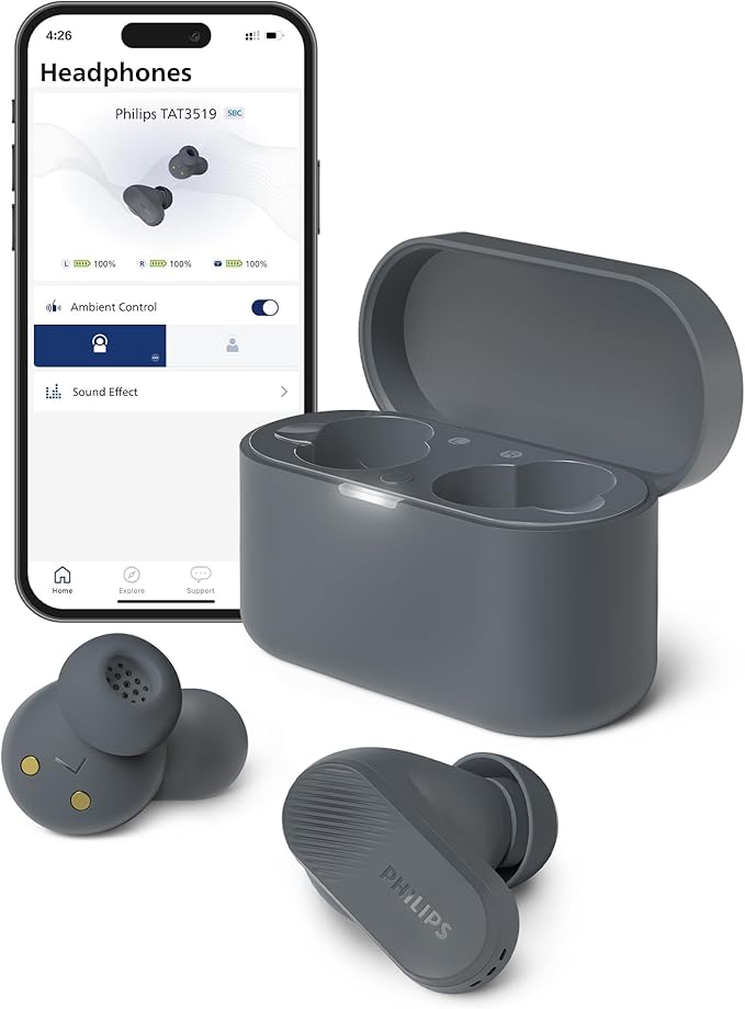 PHILIPS TAT3519 Wireless Earbuds, True Wireless Headphones by PhilipsSound