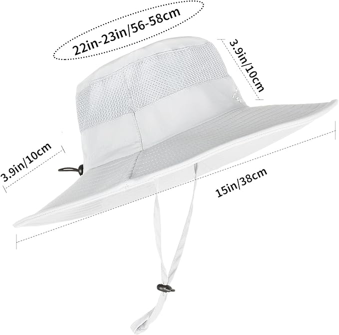Sun Hats for Men Women Fishing Hat UPF 50+ Breathable Wide Brim Summer UV - Image 5