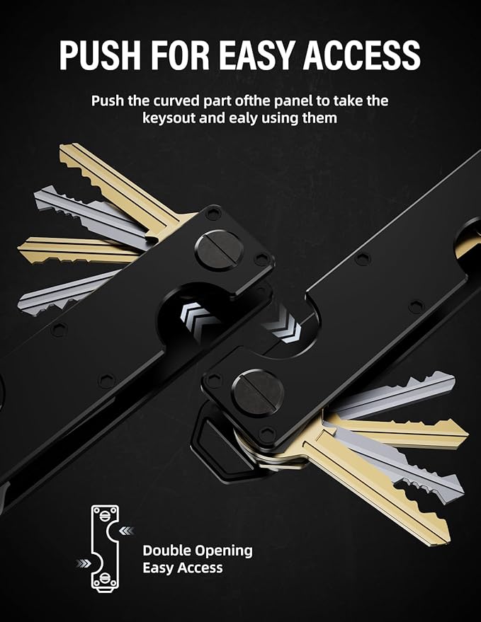 Key Organizer Key Holder Compact Key Case Minimalist Metal Key Chain Key Holder - Image 5