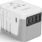 Ceptics 6 in 1 Universal Travel Adapter, Universal Outlet w/ 2X USB-A and 3X by Ceptics