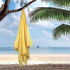 Cotton Turkish Beach Towels (39 x 72 inch ( Beach towel - 4 PACK ) / Yellow)