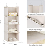 YOUDENOVA Hanging Closet Organizer, 4-Shelf Closet Hanging Storage Shelves - Image 3