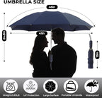 Compact Inverted Travel Umbrella, Automatic Open Close, 9-Rib 46 Inch Windproof - Image 4
