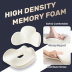 Coverado Car Seat Cushion and Lumbar Support Pillow, Memory Foam Ergonomic Back - Image 3