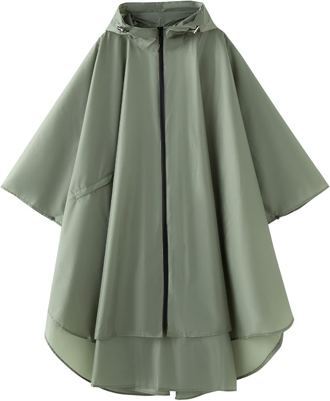 Cloak raincoat Unisex poncho Adult hooded men and women by Unknown