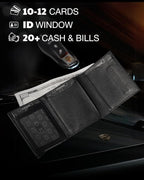 Jenoss Smart Wallet For Men: Full Grain Leather, Handcrafted, Slide Metal Pop - Image 6