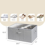 StorageWorks Shoe Organizer for Closet, Fits up to 24 Pairs, Shoe Cubby Storage - Image 3