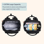 BabbleRoo Extra Large Diaper Bag Backpack, Expandable Baby Bag - Image 3
