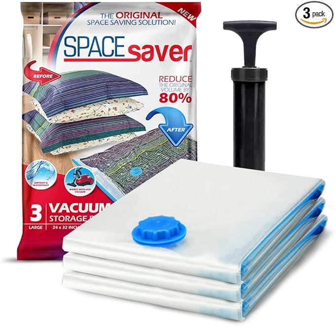 3 Pack Large Vacuum Storage Bags by Spacesaver