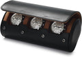 Oirlv Premium Leather Watch Roll Travel Case 3-Slot Watch Box by Oirlv