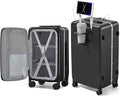 Hanke 28 Inch Luggage with Cup Holder and Charge, Top Opening Hard Shell by Hanke