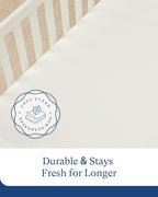 PurComfy Supersoft Pack and Play Sheets Fitted, Premium Bamboo Viscose Mini - Image 3