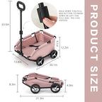 Dog Stroller 4 Wheels Folding Dog Cart Pet Stroller - Image 3