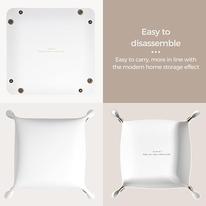 Leather Valet Tray, Premium Catchall Trays, Jewelry Trays, Decorative Desk - Image 2
