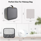 Travel Makeup Bag with LED Mirror and 10x magnifying glass with 3 Lighted - Image 8