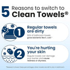 Clean Skin Club Clean Towels XL®, 100% USDA Biobased Face Towel, Disposable - Image 5