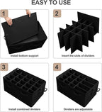 Shoe Organizer for Closet, Foldable Shoe Box - Image 7