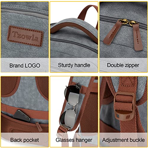 Canvas Laptop Backpack (15.6inch / Light Grey)