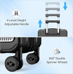 MGB Carry on Luggage 22x14x9 Airline Approved, Durable PC Hardside Suitcase - Image 6