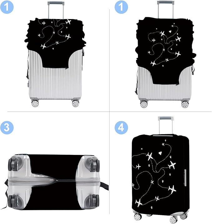 Luggage Cover Washable Suitcase Protector Anti-Scratch, Stretchable Fit - Image 5