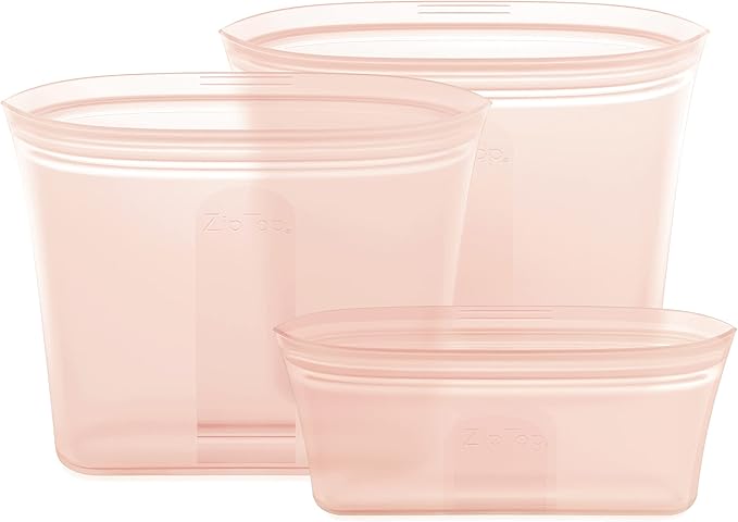 Zip Top Reusable Food Storage Bags | 3 Bag Set - Image 2
