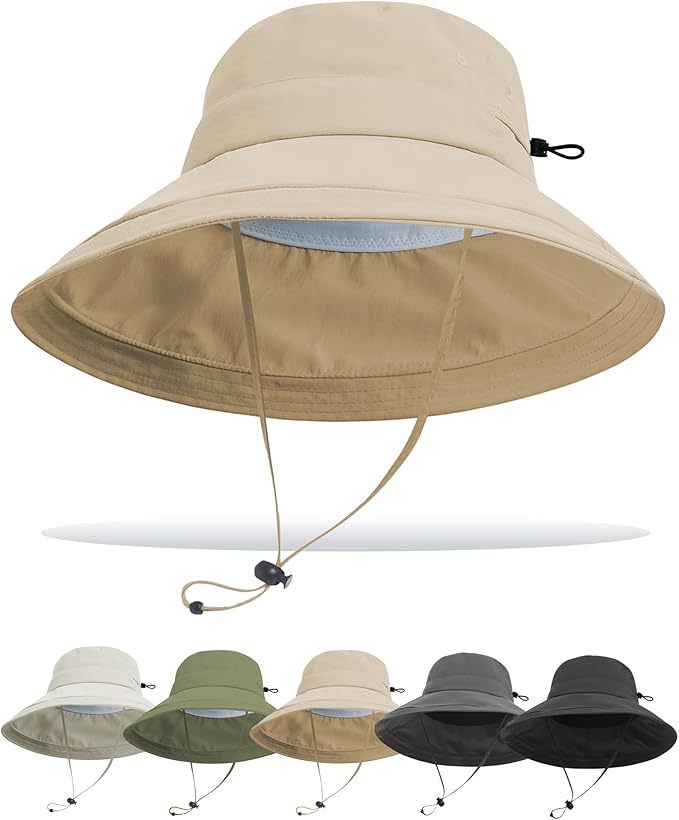 Sun Hats for Women Men UV Protection Wide Brim Bucket Hat - Image 8