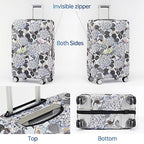 Travelkin Luggage Covers For Suitcase Tsa Approved Suitcase Cover Protector (Hydrangea / M)