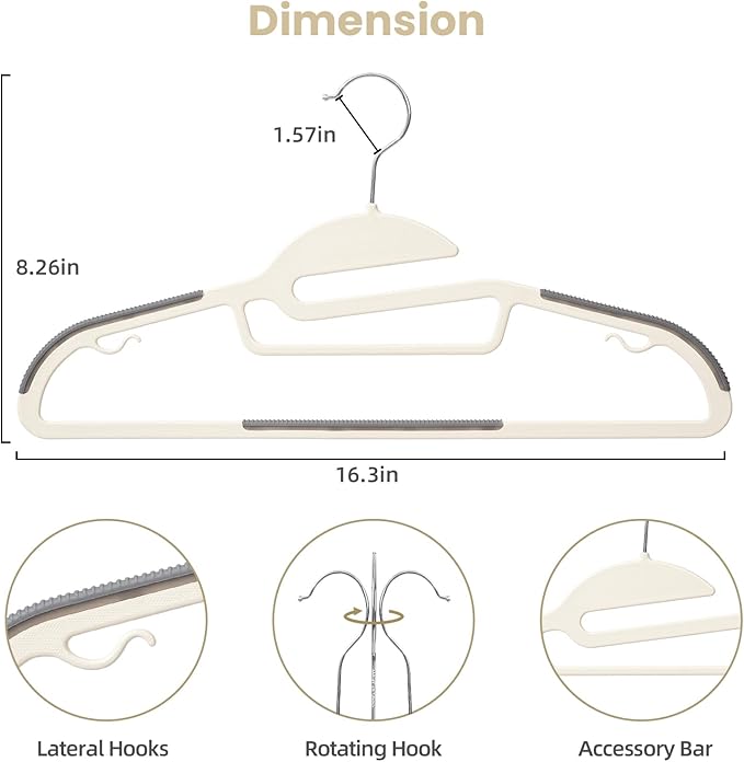 BAGAIL Plastic Hangers 50 Pack - Image 2