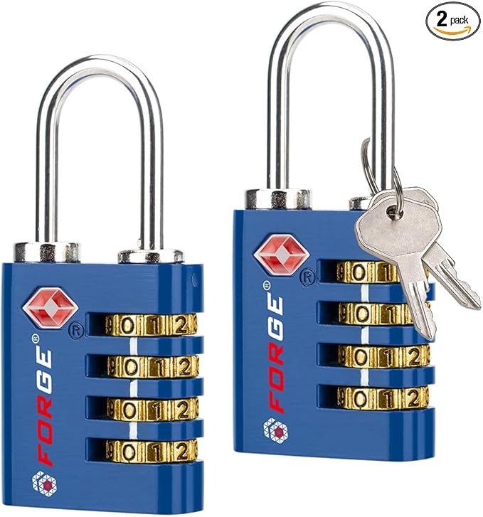 Forge Dual-Opening: Key or Combination Access Lock, TSA Approved Locks by Forge
