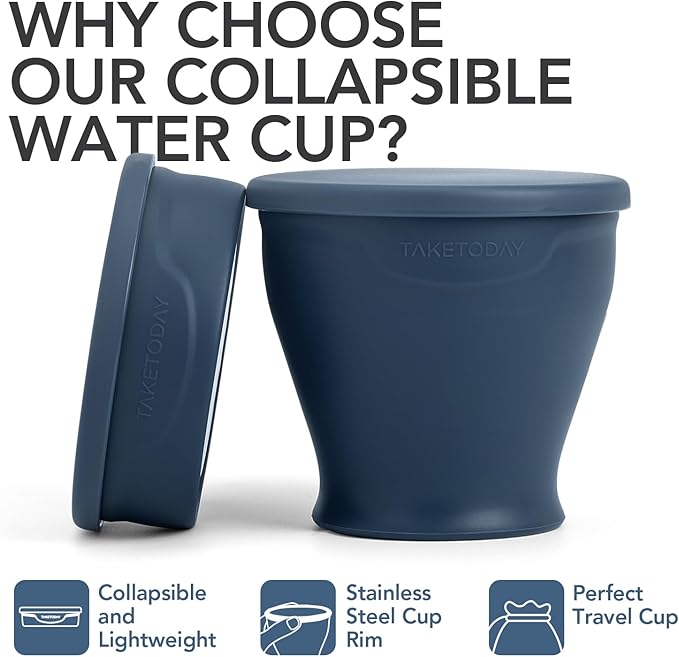 TakeToday 2PCS Collapsible Travel Cup - Image 3