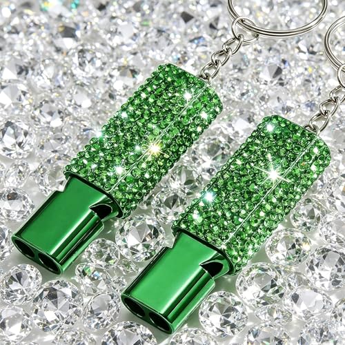 Three Tube Whistle Aluminum Alloy Survival Whistle for Outdoor Needs Sports Referee Emergency (green)