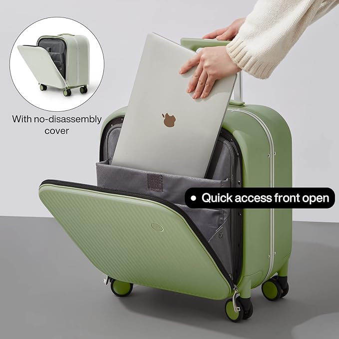mixi Carry On Luggage, Rolling Travel Suitcase - Image 2