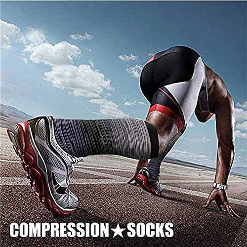 Compression Socks for Women & Men Circulation (Small-Medium / 17 Straps Gray/Pink/Green)