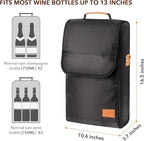 3 Bottle Wine Tote Bag with Wine Tumblers and Wine Opener, Wine Gifts - Image 3