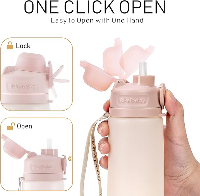 TakeToday Collapsible Water Bottles 20oz, Leak Proof, Foldable Silicone Travel - Image 6