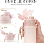 TakeToday Collapsible Water Bottles 20oz, Leak Proof, Foldable Silicone Travel - Image 6