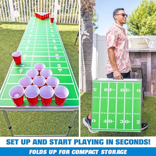 8 Foot Portable Beer Pong (8-Feet / Football)