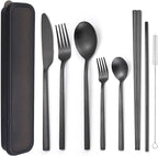 AARAINBOW 6 Pieces Stainless Steel Flatware Set Portable Reusable Cutlery Set by AARAINBOW