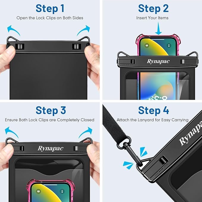2 Pack Waterproof Phone Pouch - 10in Waterproof Phone Case - Image 7