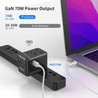 MOMAX Universal Travel Adapter, GaN 70W International Power Adapter, 3 USB-C PD - Image 3