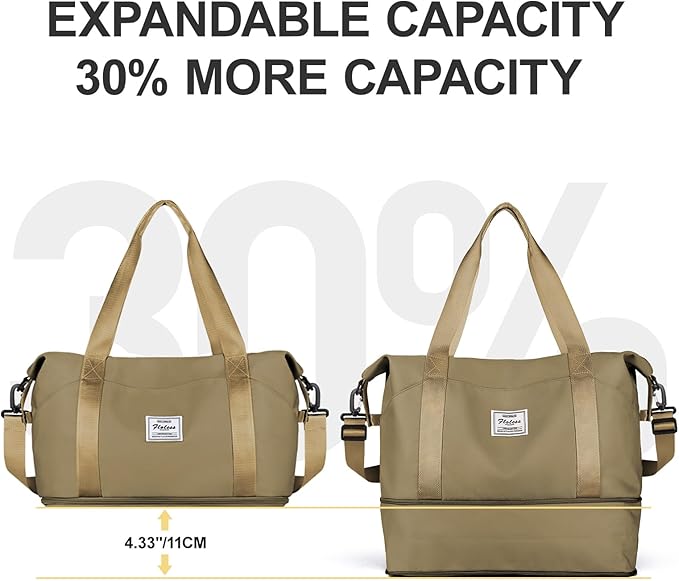 Travel Duffel Bag, Sports Tote Gym Bag, Shoulder Weekender Overnight Bag - Image 7