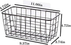 2 Set Hanging Wall Basket Organizer Over the Cabinet Door Wire Baskets - Image 3