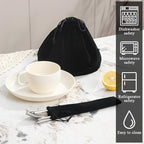 Camping Essentials Set, HOMQUEN Camping Plates and Bowls Set, Coffee Mug - Image 4