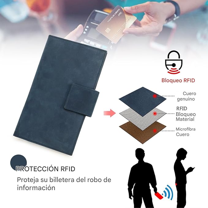 CONTACTS Full Grain Leather Family Passport Holder - Image 8
